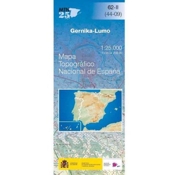 Topographic map of Spain n° 0062.2 - Gernika-Lumo | CNIG - 1 25 000 Cheap