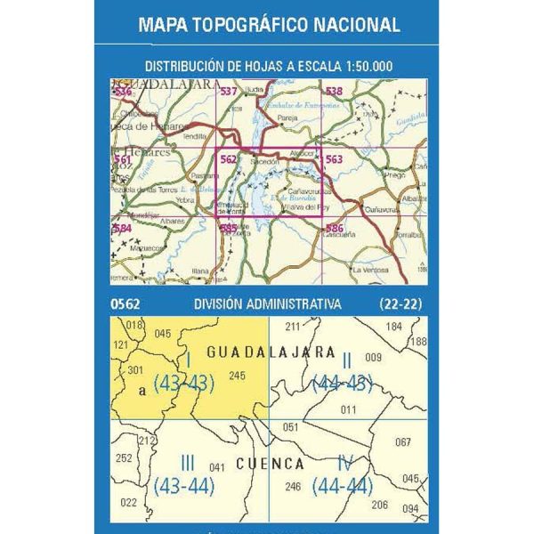Topographic map of Spain n° 0562.1 - Sacedón | CNIG - 1 25 000 For Discount - Image 3