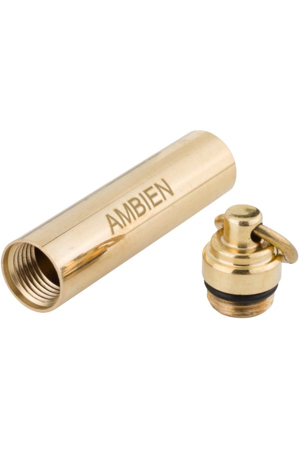 AMBIEN Brass Pill Holder Keychain Online - Image 2