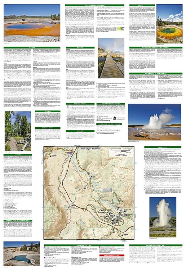 Trails map of Old Faithful Day Hikes, Yellowstone National Park, # 319 | National Geographic Online Sale - Image 3