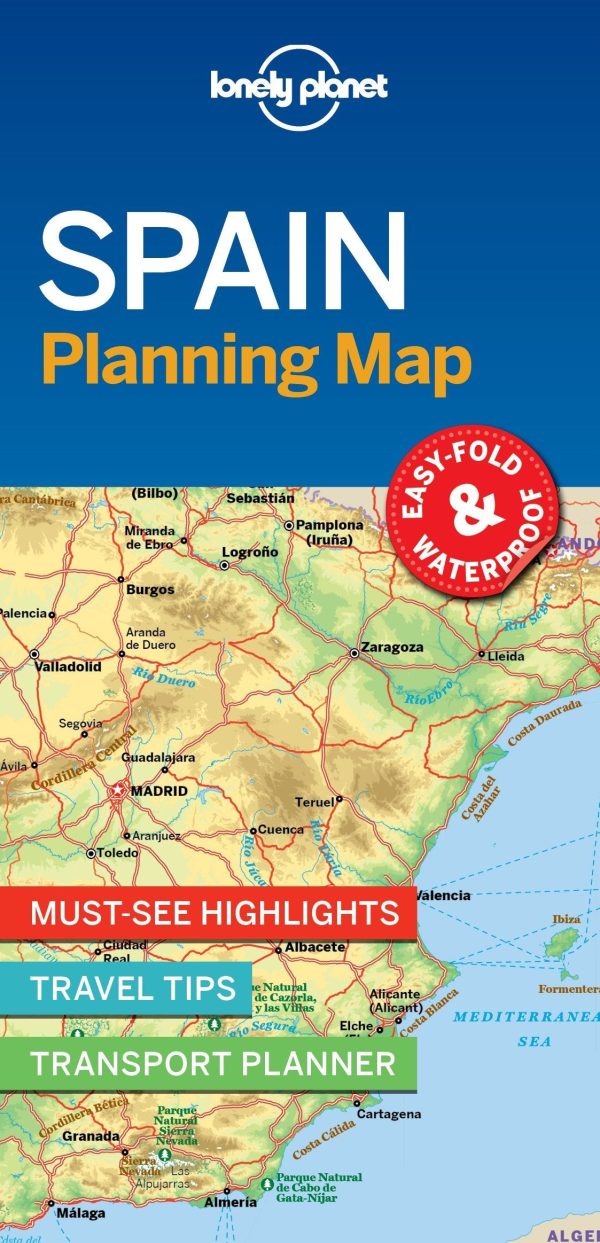 Travel map (English) - Spain | Lonely Planet Supply