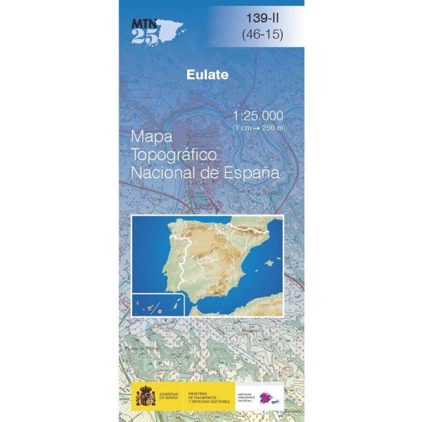Topographic map of Spain n° 0139.2 - Eulate | CNIG - 1 25 000 Supply