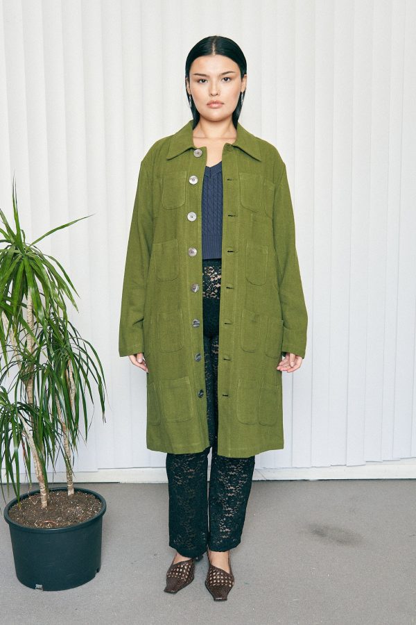 Unisex Too Many Pockets Moss Linen Jacket X Noah Harmon Cheap - Image 3
