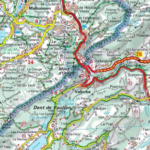 Regional map n° 520 - Burgundy-Franche-Comté: Franche-Comté 2025 | Michelin Supply - Image 5