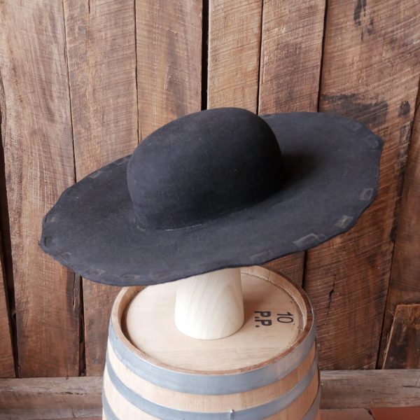 Fur Felt Hat Blank in Black - 7-3 4 - In Stock Discount