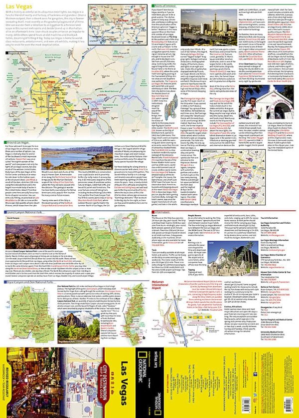 Las Vegas Destination Map (Nevada) | National Geographic Hot on Sale - Image 2