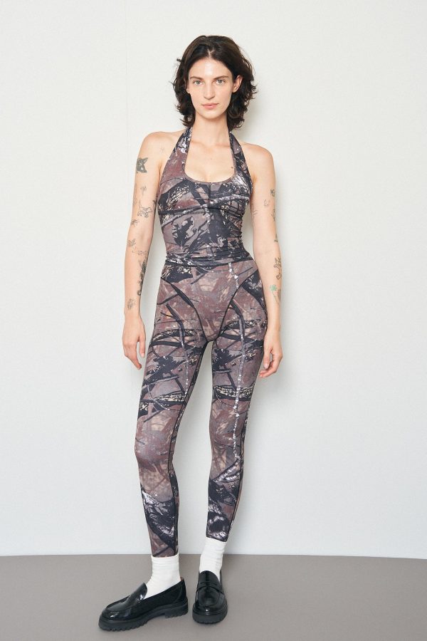 Forest Camo Thong Yoga Leggings For Sale
