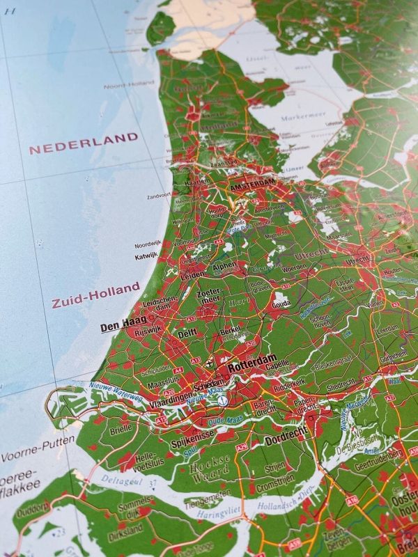 Relief wall map - Benelux (in English) - 77 x 57 cm | Georelief on Sale - Image 3