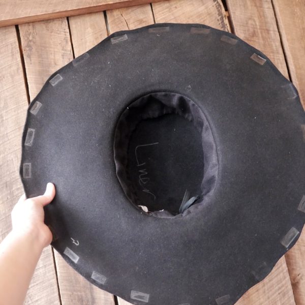 Fur Felt Hat Blank in Black - 7-3 4 - In Stock Discount - Image 3