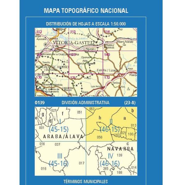 Topographic map of Spain n° 0139.2 - Eulate | CNIG - 1 25 000 Supply - Image 3