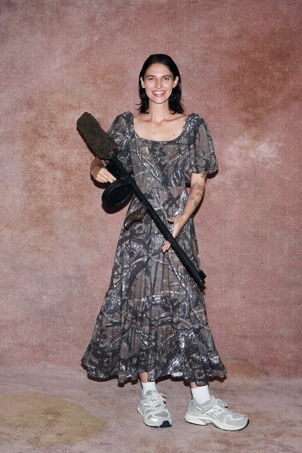 Camo Linen Picnic Gown For Cheap - Image 3