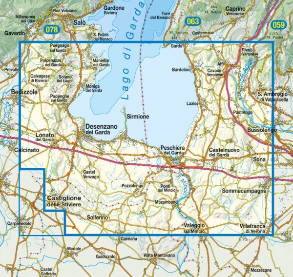 Hiking map n° 82 - Basso Garda, Sirmione, Desenzano, Peschiera (Italy) | Tobacco Cheap - Image 2
