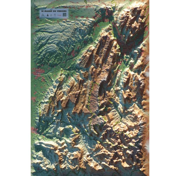 Relief wall map - Vercors massif - 41 cm x 61 cm | 3D Map Hot on Sale - Image 2