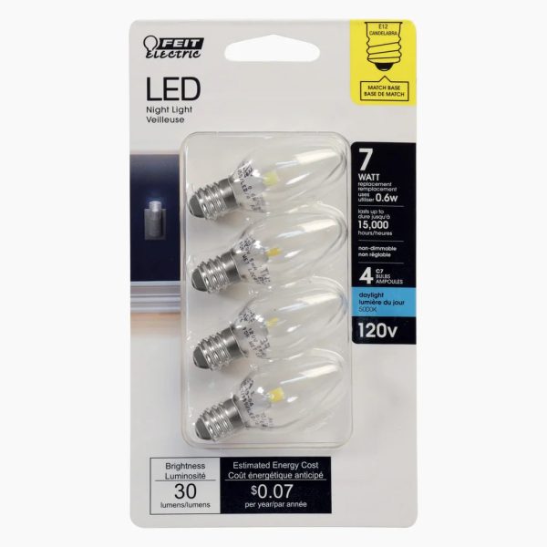 4-Pack 7W LED Night Light Bulbs BP7C7 Discount - Image 2