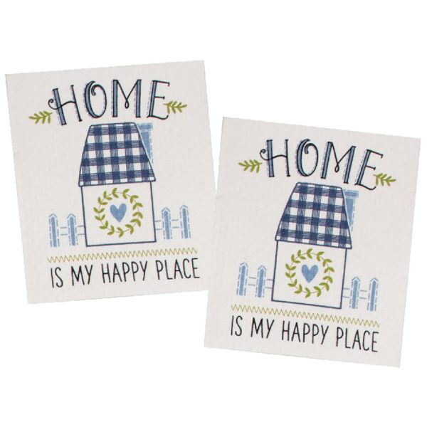 2-Pack Love Grows Here Swedish Dishcloths R7635 Online now